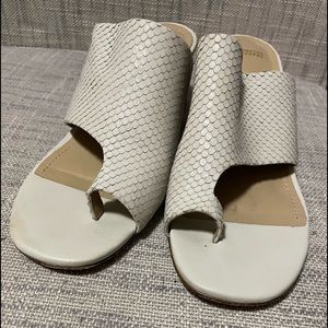 Johnston & Murphy Leather Open Toe Heeled Sandals